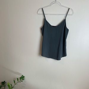 J CREW basic grey spaghetti strap top